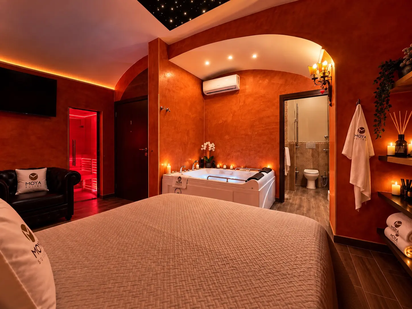 Suite 1 con sauna privata e vasca idromassaggio